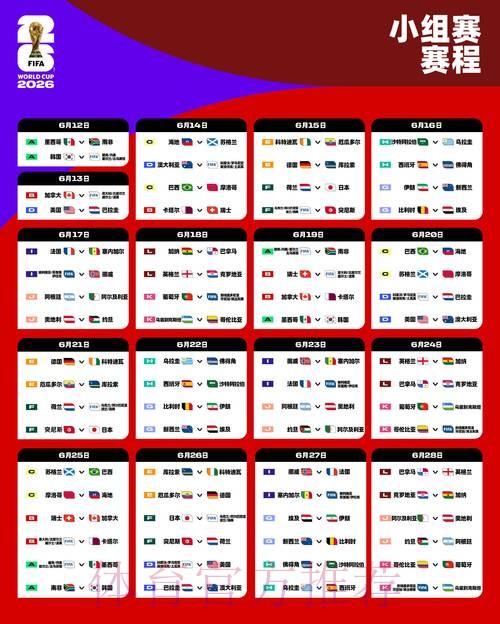 2026世界杯赛程完整版赛事详情怎么看